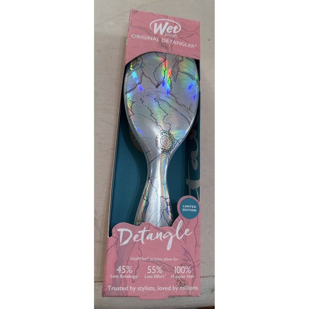 The Original Wet Brush Detangler Less Breakage Wet/Dry Mirror Magnolia Deco